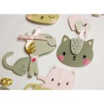 Autocollants en relief � paillettes - sceny - chatons et textures - pour enfants d�s 5 ans - mixte
