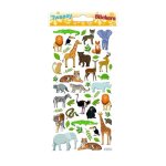Autocollants r�utilisables - relief 3d - animaux de la savane