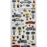 Autocollants r�utilisables - relief 3d - police - mixte - a partir de 5 ans - enfant