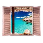 Autocollant en trompe l'oeil mer