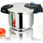Autocuiseur a baonnette Ø22cm 6l illico en acier inox avec panier cuisson, silver