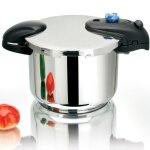 Autocuiseur cocotte minute à baïonnette Ø24cm 8l illico en acier inox avec panier cuisson Autocuiseur cocotte minute à baïonnette Ø24cm 8l illico en acier inox avec panier cuisson
