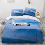 Avion housse de couette x imprim�� d brouillard montagne parure de lit personnes ado fille enfants microfibre ...