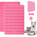 Ayuhr - lot de 2 tapis de cuisson pour chien avec 1 spatule a pte, tapis de cuisson en silicone, tapis ...