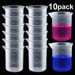 Bécher de mesure en plastique transparent, récipient de laboratoire chimique, pichets de mesure, outils ... Bécher de mesure en plastique transparent, récipient de laboratoire chimique, pichets de mesure, outils ...