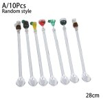 B�tonnet pour m�langer les fruits en acrylique, cuill�re a glace, verre a vin, agitateur, 10 pi�ces / ...