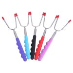 Bâtonnets a rôtir camping barbecue télescopique, fourchettes pour chiens chauds, guimauve, 5 pièces Bâtonnets a rôtir camping barbecue télescopique, fourchettes pour chiens chauds, guimauve, 5 pièces