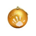 Baby'art - boule de no�l personnalisable or avec empreinte argent