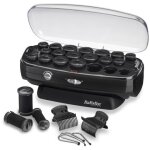 Babyliss thermo ceramic rollers kit d'accessoires de coiffure noir, acier inoxydable 50 w 2 m