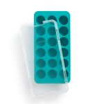 Bac a glaçons rond turquoise avec couvercle Bac a glaçons rond turquoise avec couvercle
