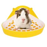 Bac a litire pour animaux de compagnie fixable en triangle pour lapins, toilette et bol pour petits ...
