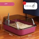 Bac a litière pour chat, toilettes pour chats, grande capacité, plastique ouvert, anti - eclaboussures, ... Bac a litière pour chat, toilettes pour chats, grande capacité, plastique ouvert, anti - eclaboussures, ...