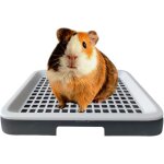 Bac a litire pour cochon d'inde avec grille, bac a litire pour rat pour cage, toilettes d'angle pour ...