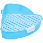 Bac a liti�re pour lapin avec grille, pot triangle entra�neur en cage, toilettes animaux de compagnie ...