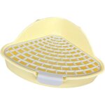Bac a liti�re pour lapin avec grille pot triangle literie bo�te de toilette d'angle pour lapin bac pour ...