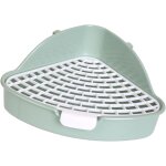 Bac a litire pour lapin avec grille pot triangle literie bote de toilette d'angle pour lapin bac pour ...