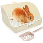 Bac a litire pour lapin avec pelle a litire pour petits animaux, lapine, cochons d'inde, furets, apprentissa ...