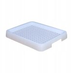 Bac a litire portable pour lapins, bac a pipi d'angle blanc