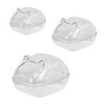 Bac a sable de bain en plastique transparent pour hamster, jouets de bain, petits accessoires de cage ...