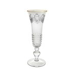 Baci milano flute champagne trasparente con bordo dorato 6x25 cm accessori tavola casa