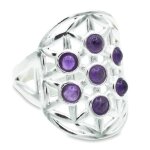 Bague en argent 925 et am�thyste