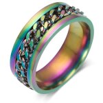 Bagues rotatives en acier au titane pour hommes et femmes, bague soulignée pour l'anxiété, bijoux de ... Bagues rotatives en acier au titane pour hommes et femmes, bague soulignée pour l'anxiété, bijoux de ...