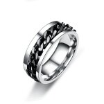 Bagues rotatives en acier au titane pour hommes et femmes, bague soulignée pour l'anxiété, bijoux de ... Bagues rotatives en acier au titane pour hommes et femmes, bague soulignée pour l'anxiété, bijoux de ...