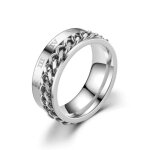 Bagues rotatives en acier au titane pour hommes et femmes, bague soulignée pour l'anxiété, bijoux de ... Bagues rotatives en acier au titane pour hommes et femmes, bague soulignée pour l'anxiété, bijoux de ...