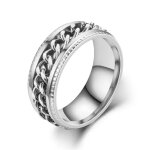 Bagues rotatives en acier au titane pour hommes et femmes, bague soulignée pour l'anxiété, bijoux de ... Bagues rotatives en acier au titane pour hommes et femmes, bague soulignée pour l'anxiété, bijoux de ...