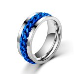 Bagues rotatives en acier au titane pour hommes et femmes, bague soulignée pour l'anxiété, bijoux de ... Bagues rotatives en acier au titane pour hommes et femmes, bague soulignée pour l'anxiété, bijoux de ...