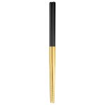 Baguettes en acier inoxydable, 1 paire de baguettes portables antid�rapantes, baguettes chinoises de ...