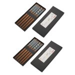Baguettes en bambou naturel r�utilisables, 10 paires, baguettes classiques de style japonais, coffrets ...