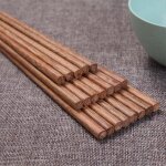 Baguettes en bois charg sans peinture 25cm, 10 paires de baguettes de mnage de style japonais, outils ...