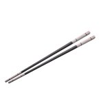 Baguettes chinoises, 2 paires, vaisselle corenne japonaise sushi baguettes graveur laser mtal or baguettes ...