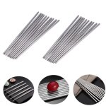 Baguettes chinoises en acier inoxydable, 10 paires de baguettes en métal antidérapantes, ensemble de ... Baguettes chinoises en acier inoxydable, 10 paires de baguettes en métal antidérapantes, ensemble de ...