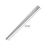 Baguettes chinoises en acier inoxydable 304, cuillre or argent, vaisselle, nouilles, sushi, accessoires ...