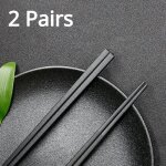Baguettes chinoises en alliage noir, bâtonnets a sushi, réutilisables, coordonnants, lavables au lave ... Baguettes chinoises en alliage noir, bâtonnets a sushi, réutilisables, coordonnants, lavables au lave ...