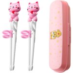Baguette chinoise enfant, 2 paires baguettes de formation vaisselle baguettes d'animaux conception de ...