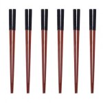 Baguettes chinoises lavables et durables, 6 paires, simples pour la vie quotidienne, largement utilis�es ...