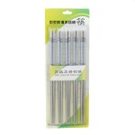 Baguettes chinoises en porcelaine bleue et blanche, 5 paires / 1 paire, baguettes isol�es creuses en ...