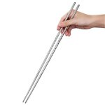 Baguettes de cuisine chinoise en acier inoxydable, 1 paire, extra - longue de 38. 8cm, baguettes a nouilles ... Baguettes de cuisine chinoise en acier inoxydable, 1 paire, extra - longue de 38. 8cm, baguettes a nouilles ...