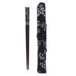 Baguettes japonaises avec bote, bois de fer naturel fait a la main, cadeau de valeur sushi nourriture ...