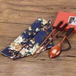 Baguettes japonaises portables vintage en bois, cuillère, service de table avec sac, fournitures de bar ... Baguettes japonaises portables vintage en bois, cuillère, service de table avec sac, fournitures de bar ...