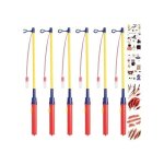 Baguettes lumineuses led diy pour enfants avec autocollants halloween kit de 6 pi�ces