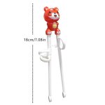 Baguettes en plastique pour enfants, 1 paire, dessin anim, mignon, apprentissage, utilisation correcte, ...