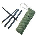 Baguettes pliantes en bois, 1 paire, camping en plein air pique - nique voyage vaisselle portable avec ...