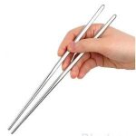 Baguettes portables r�utilisables, 1 paire, baguettes cor�ennes en acier inoxydable, gravure laser, motifs, ...