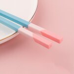 Baguettes réutilisables antidérapantes, 1 paire de baguettes de qualité alimentaire en forme de bambou, ... Baguettes réutilisables antidérapantes, 1 paire de baguettes de qualité alimentaire en forme de bambou, ...