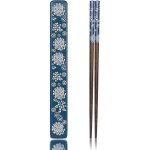 Baguettes r�utilisables en bois naturel japonais 1 paire avec etui, portable et lavable au lave - vaisselle ...