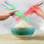 Baguettes sabre laser led, 1 paire, légères, durables, portables, sans bpa et sans danger pour les aliments, ... Baguettes sabre laser led, 1 paire, légères, durables, portables, sans bpa et sans danger pour les aliments, ...
